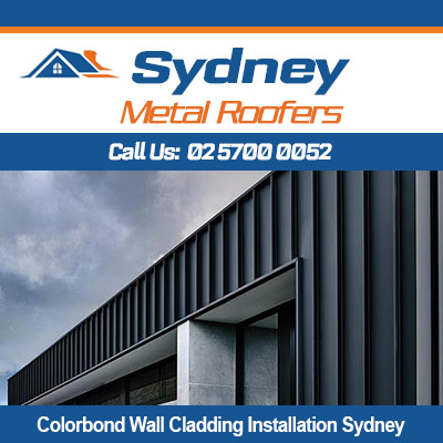 Dark vertical Colorbond cladding on modern building in Sydney